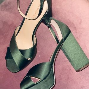 Green Platform Heels